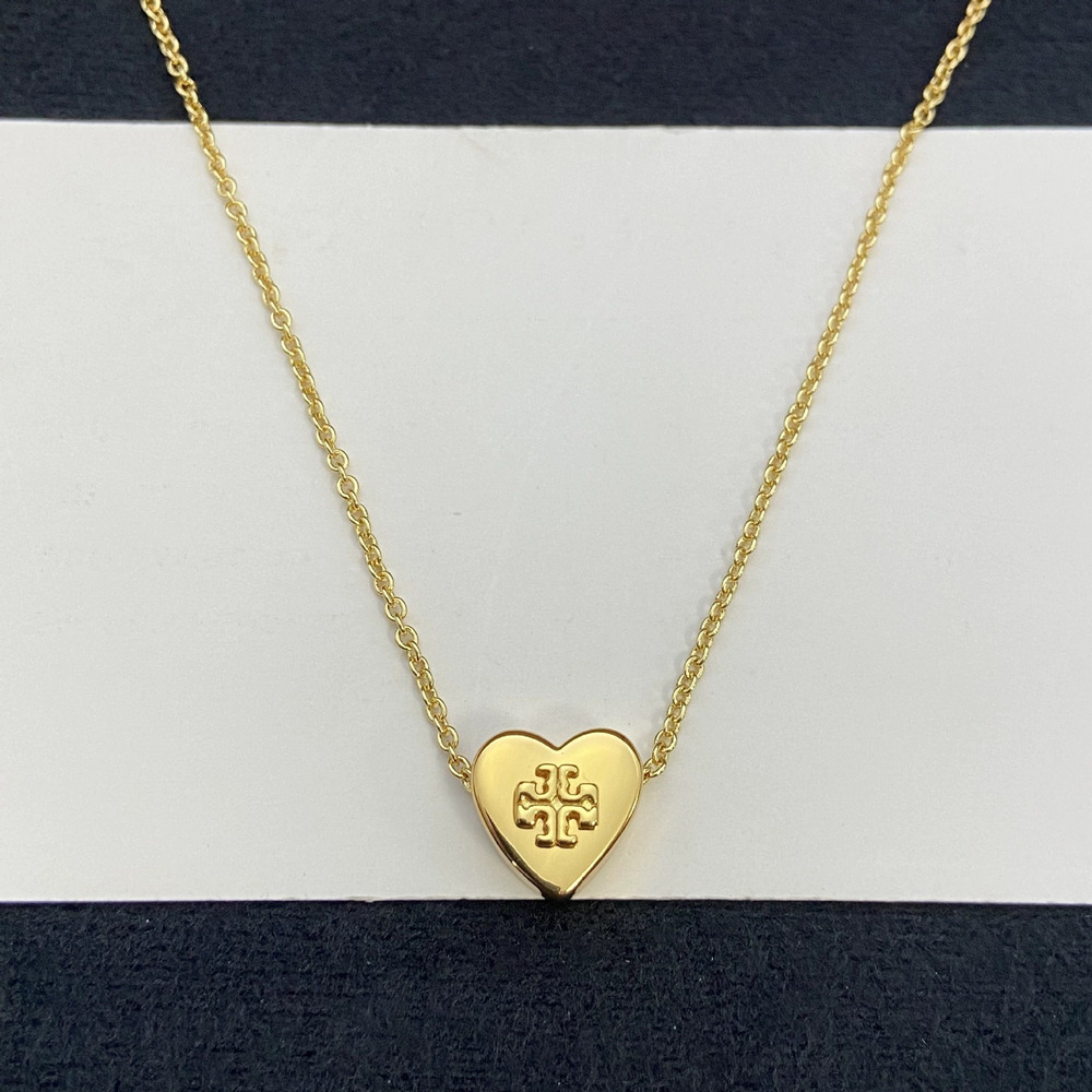 Tory Burch Glossy Heart Pendant Necklace